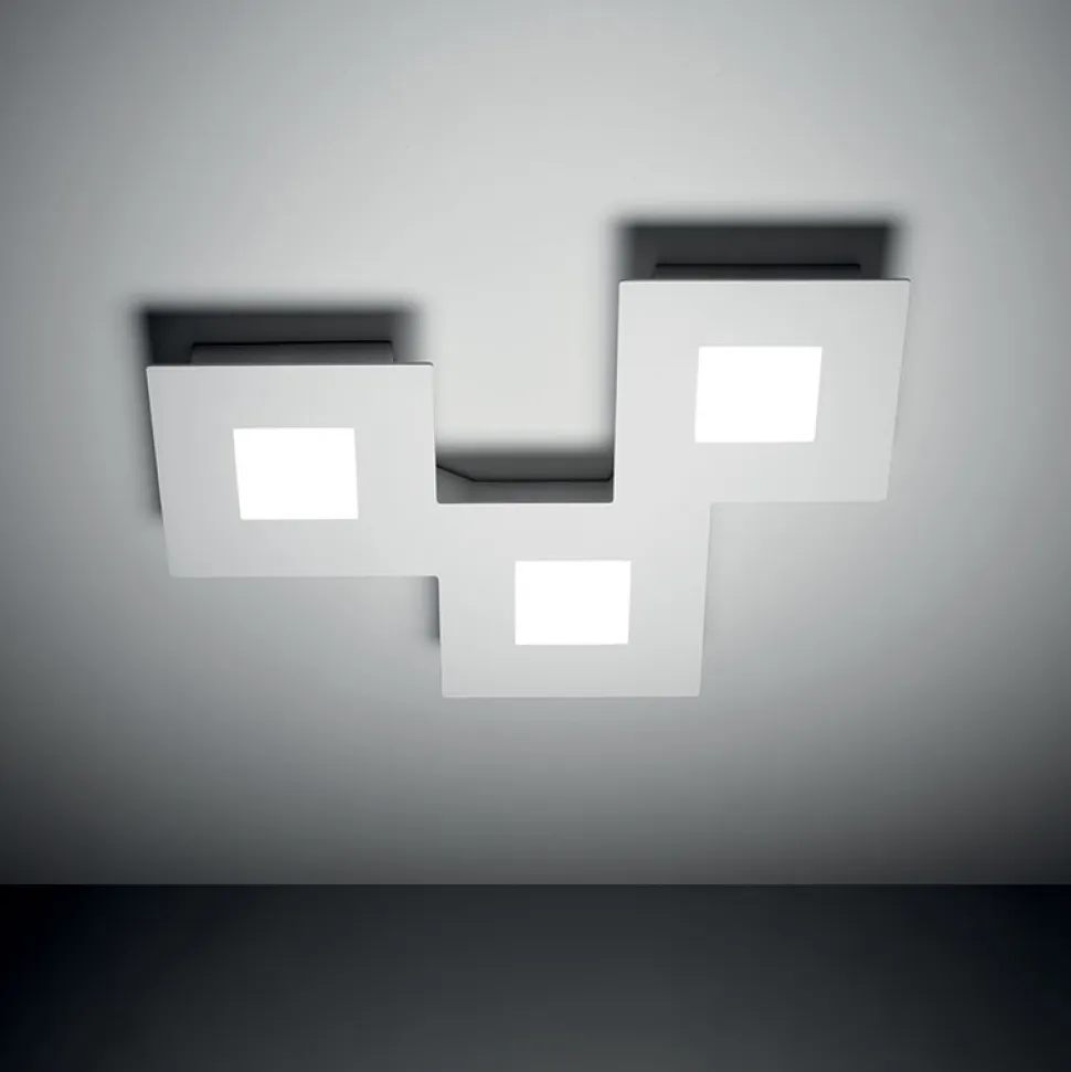 Vivida international squares plafoniera moderna 20w 3000k bianco rettangolare