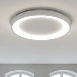 Vivida lifering plafoniera ovale colore titanio moderna led 48w 3000k 4000k