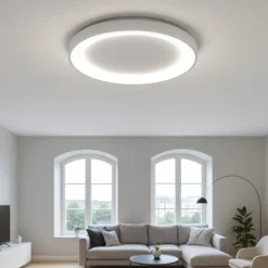 Vivida lifering plafoniera ovale colore titanio moderna led 48w 3000k 4000k