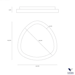 Vivida lifering plafoniera led nera 38w dimmerabile 3000k 4000k