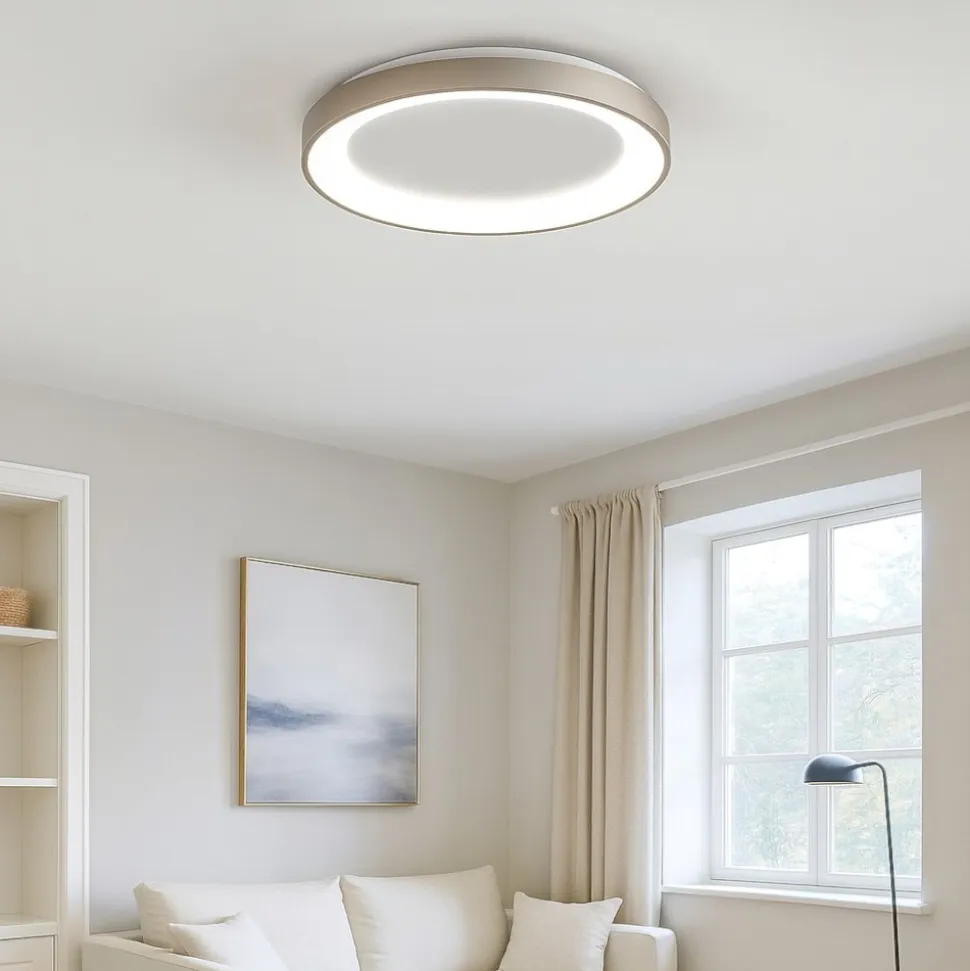 Vivida lifering sabbia plafoniera da cucina ovale moderna led 48w 3000k 4000k dimmerabile