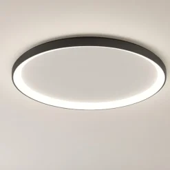 Vivida lifering-o plafoniera ovale nera moderna led 80w 3000k 4000k