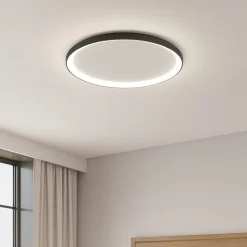 Vivida lifering-o plafoniera ovale nera moderna led 80w 3000k 4000k