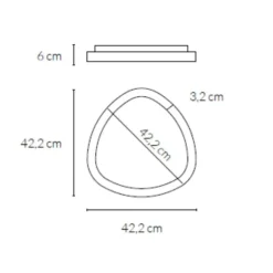 Vivida lifering-p plafoniera bronzo led 38w 3000k 4000k dimmerabile moderna