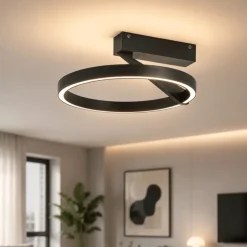 Vivida meridiana nero plafoniera led 33w 3000k 4000k moderna