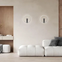 Vivida meridiana nero plafoniera led 33w 3000k 4000k moderna