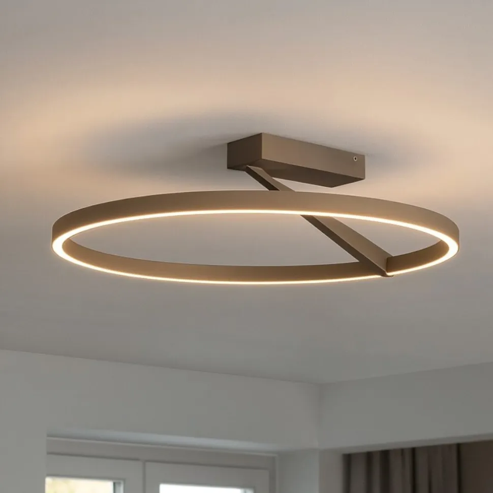 Vivida meridiana sabbia plafoniera led 44w 3000k 4000k dimmerabile