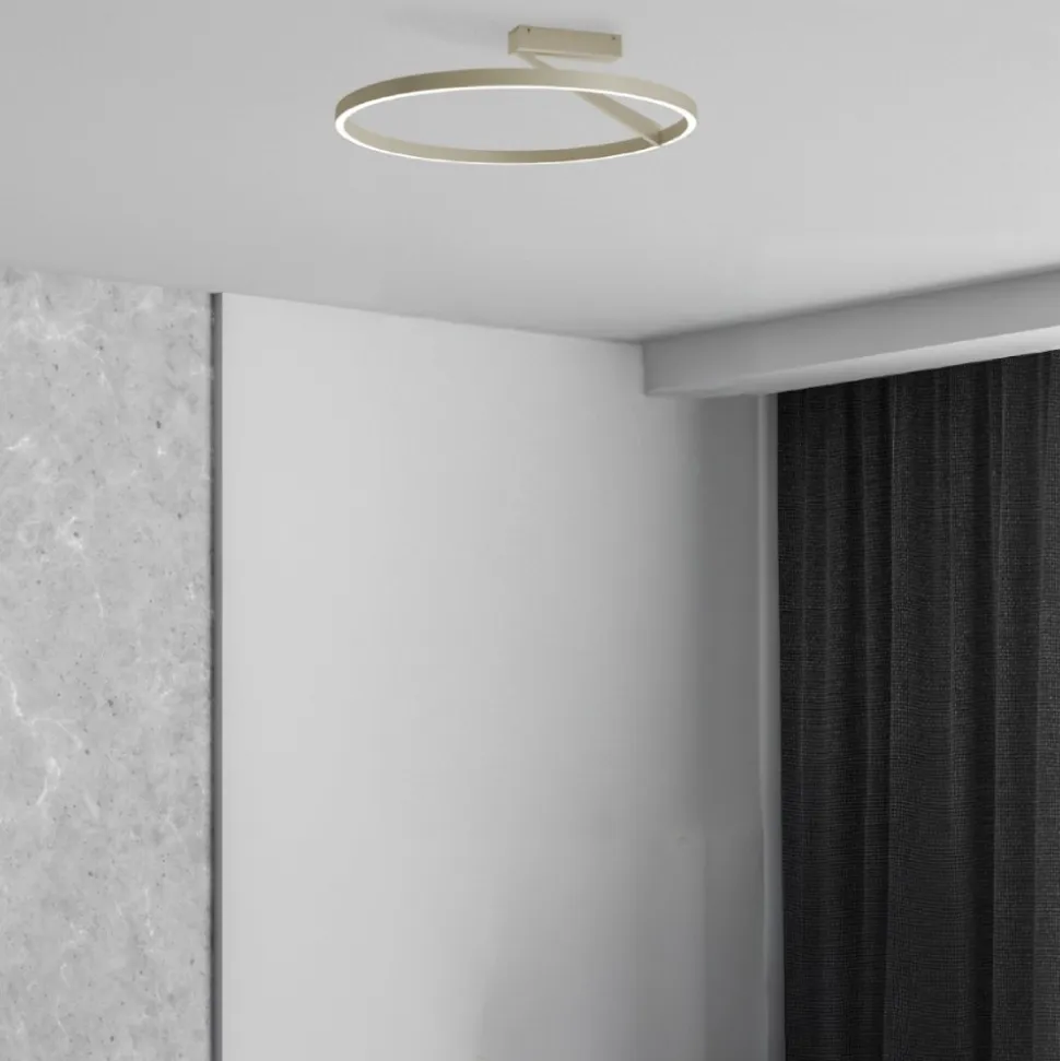 Vivida meridiana sabbia plafoniera led 44w 3000k 4000k dimmerabile
