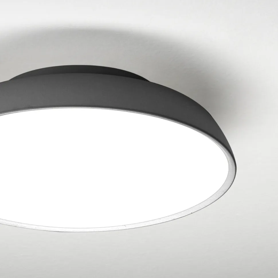 Vivida pinco plafoniera bronzo rotonda led 20w dimmerabile 3000k 4000k per soggiorno