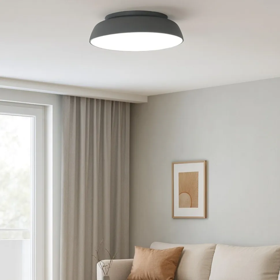 Vivida pinco plafoniera bronzo rotonda led 20w dimmerabile 3000k 4000k per soggiorno