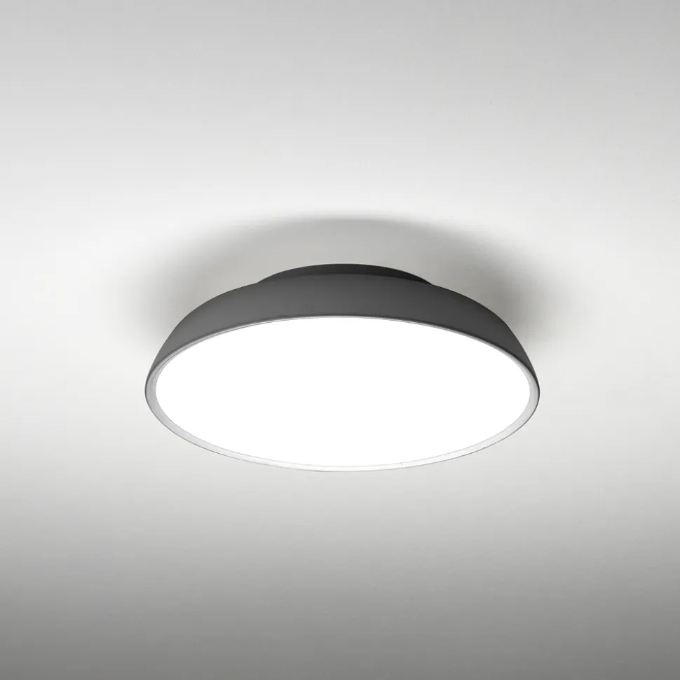 Vivida pinco plafoniera bronzo rotonda led 20w dimmerabile 3000k 4000k per soggiorno