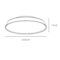 Vivida pinco plafoniera bronzo rotonda led 20w dimmerabile 3000k 4000k per soggiorno