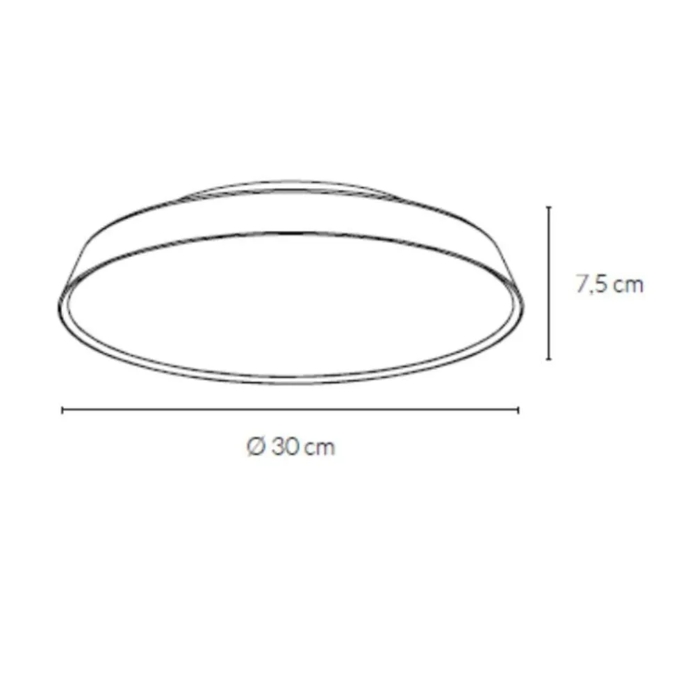 Vivida pinco plafoniera bronzo rotonda led 20w dimmerabile 3000k 4000k per soggiorno