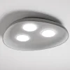 Vivida plafoniera led reloaux grigia ceramica 3 luci