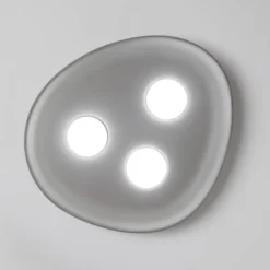 Vivida plafoniera led reloaux grigia ceramica 3 luci