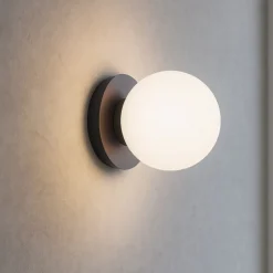 Vivida applique pearl led 4w 3000k bronzo vetro bianco moderna