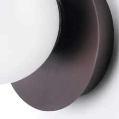 Vivida applique pearl led 4w 3000k bronzo vetro bianco moderna