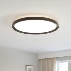 Vivida atena plafoniera moderna rotonda nera 48w 3000k 4000k