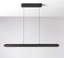Vivida blade nero lampadario orizzontale per cucina moderna led 55w 3000k