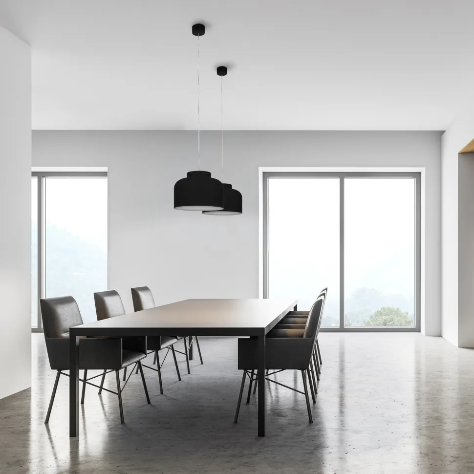 Vivida bottone lampadario da cucina dimmerabile nero biemissione con telecomando
