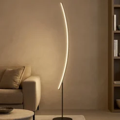 Vivida bow lampada da terra ad arco nera moderna led 3000k