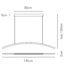 Vivida bow lampadario moderno nero per sala da pranzo 3000k 4000k