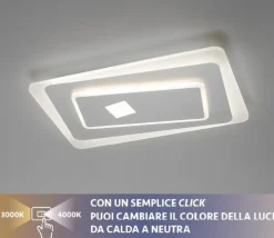 Vivida brighton plafoniera per camera da letto led 3000k 4000k
