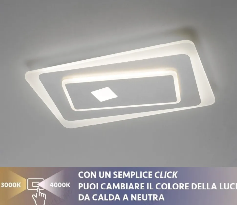 Vivida brighton plafoniera per camera da letto led 3000k 4000k