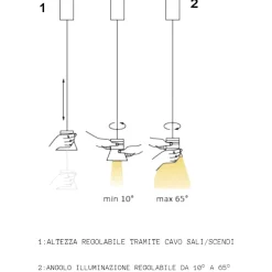 Vivida cloche lampada a sospensione caffe led 6w 3000k