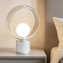 Vivida cosmit lampada abat-jour bianca da comodino design moderna h32cm