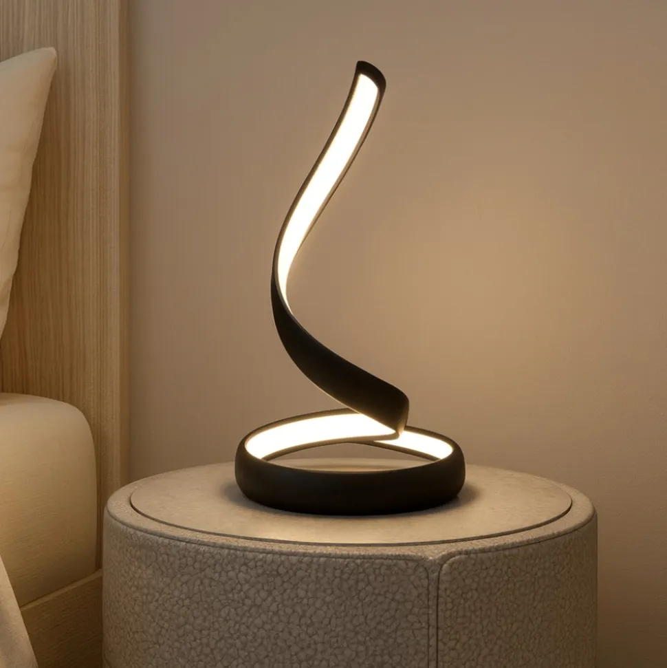 Vivida flame abat jour da comodino nera led 3000k 4000k