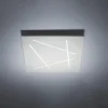 Vivida flat bianca plafoniera moderna led 51w 4000k quadrata
