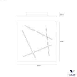 Vivida flat bianca plafoniera moderna led 51w 4000k quadrata