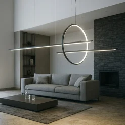 Vivida in&out lampadario moderno nero led 50w 3000k 4000k