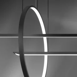Vivida in&out lampadario moderno nero led 50w 3000k 4000k