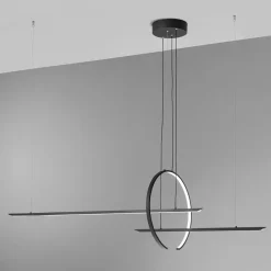 Vivida in&out lampadario moderno nero led 50w 3000k 4000k