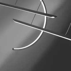 Vivida in&out lampadario moderno nero led 50w 3000k 4000k