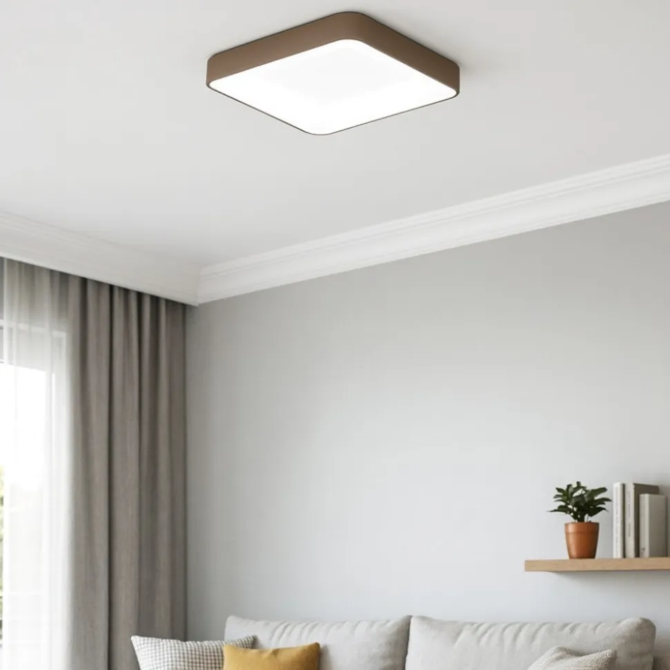 Vivida inner-s plafoniera 60 led 50w 3000k 4000k dimmerabile quadrata sabbia