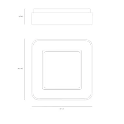 Vivida inner-s plafoniera 40 nera led 32w 3000k 4000k dimmerabile