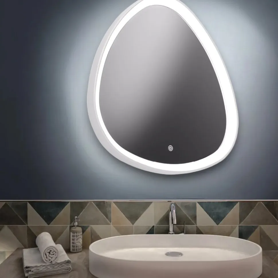 Vivida international lifering-p specchio touch led bianco 61cm 25w 3000k
