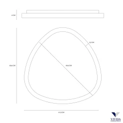 Vivida international lifering-p specchio touch led bianco 61cm 25w 3000k