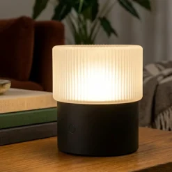 Vivida lampada da tavolo pilastro vetro bianco led dimmerabile cct