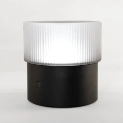 Vivida lampada da tavolo pilastro vetro bianco led dimmerabile cct