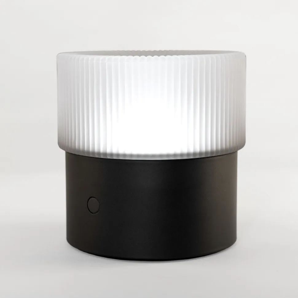 Vivida lampada da tavolo pilastro vetro bianco led dimmerabile cct