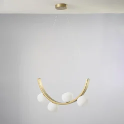Vivida lampadario moderno sunset 24w 3000k dimmerabile oro spazzolato