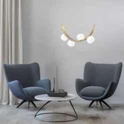 Vivida lampadario moderno sunset 24w 3000k dimmerabile oro spazzolato