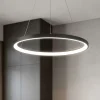 Vivida lifering bronzo lampadario moderno led 80w 3000k 4000k rotondo
