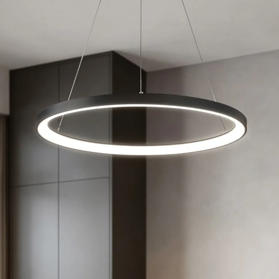 Vivida lifering bronzo lampadario moderno led 80w 3000k 4000k rotondo