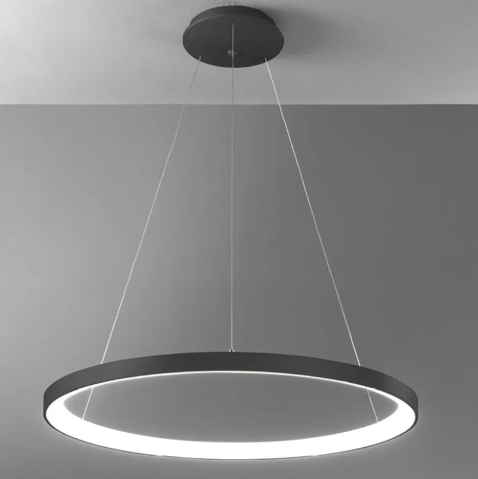 Vivida lifering bronzo lampadario moderno led 80w 3000k 4000k rotondo