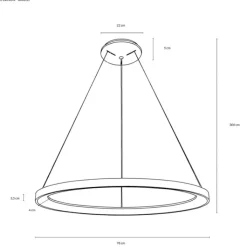 Vivida lifering bronzo lampadario moderno led 80w 3000k 4000k rotondo